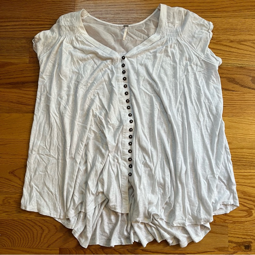Free People highland white tee size small - Picture 4 of 8